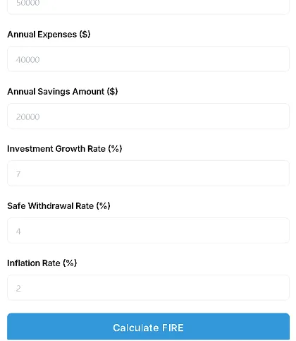 FIRE Calculator