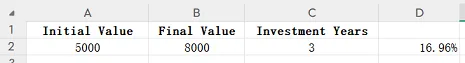 Calculating CAGR in Excel in Four Easy Steps